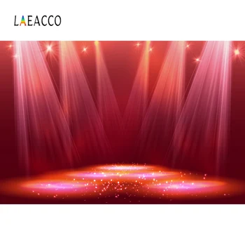 

Laeacco Stage Backdrops Dreamy Dark Red Spotlight Polka Dots Children Portrait Pattern Photographic Backgrounds Photocall Studio