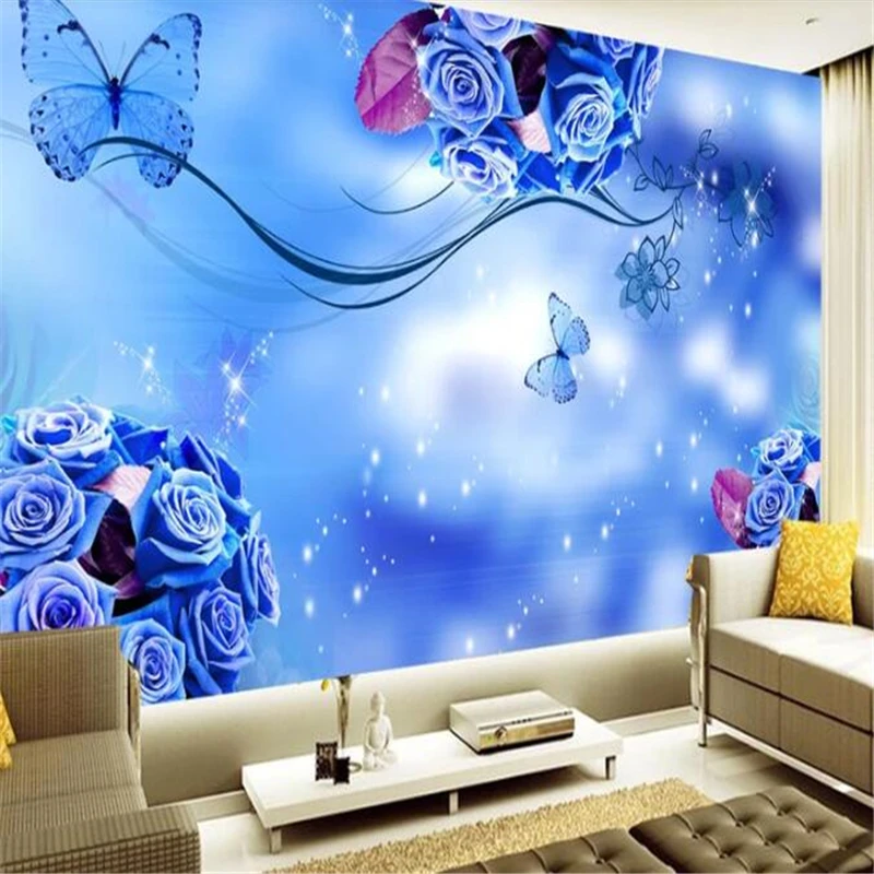Beibehang Modern Minimalis Biru Enchantress 3d Wallpaper Mural Foto Dekorasi Ruang Tamu Latar Belakang Wallpaper Untuk Dinding 3 D Wallpaper Aliexpress
