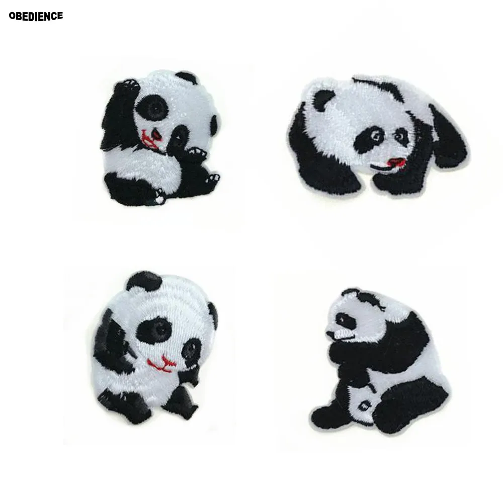 

OBEDIENCE Get 40 Mixed Patches For Clothing Iron On Applique Embroidery Panda Patches Cartoon Stickers DIY Fabric Badge