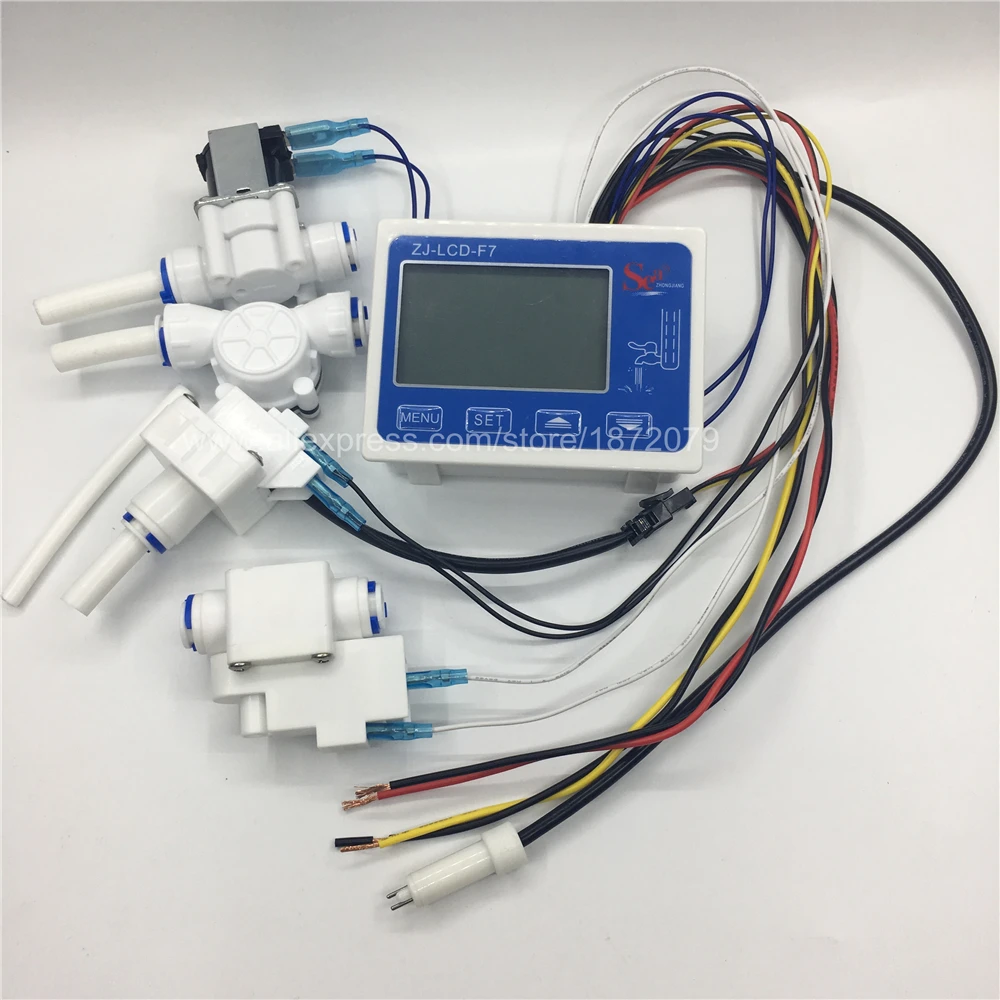 

3/8" quick fit Water RO Filter Controller Display ZJ-LCD-F7 Flow meter sensor