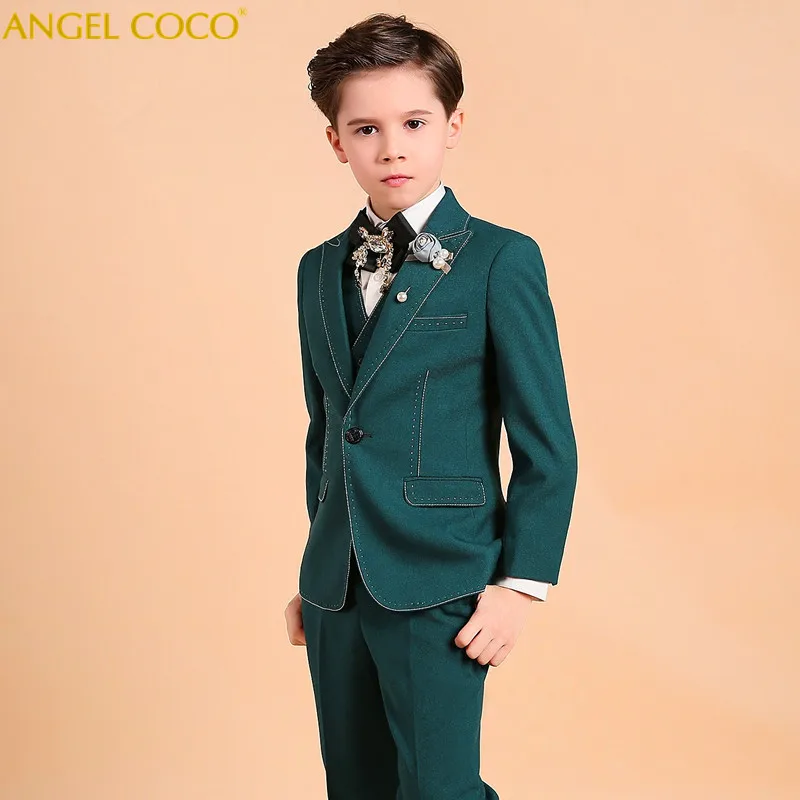 

Boys Suits For Weddings Kids Prom Suits Green Wedding Suits For Boys Tuxedo Children Clothing Boy Formal Costume Garcon