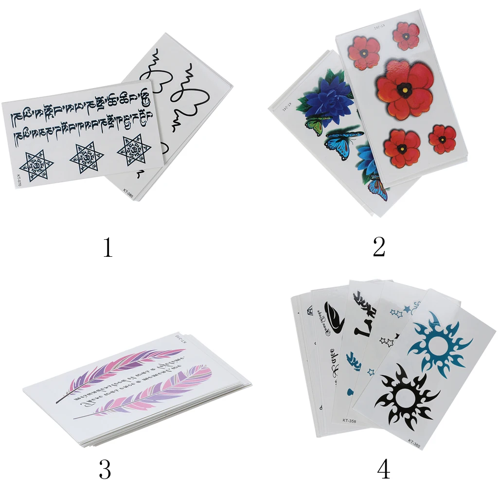 MagiDeal 30x Waterproof Cartoon Temporary Body Tattoos Stickers for Children Set H Temporary Designs Body Art Tattoos