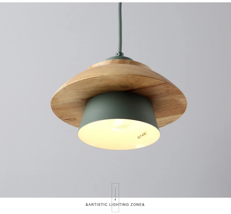 Modern Bedroom Pendant Light Home Indoor Lighting Decoration Hotel Room Pendant Lamp Aluminum Wood E27 Lamp Holder (9)