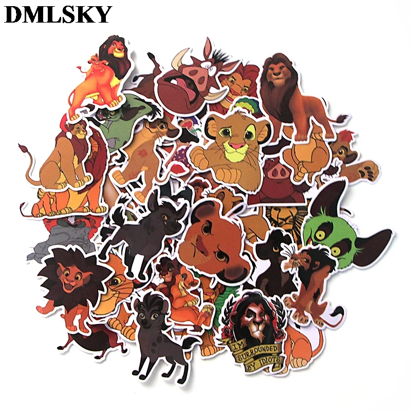 

40 Pcs/set DMLSKY The Lion King Cartoon Waterproof Scrapbooking for Car Luggage Laptop Decal Diy Decoration M3550