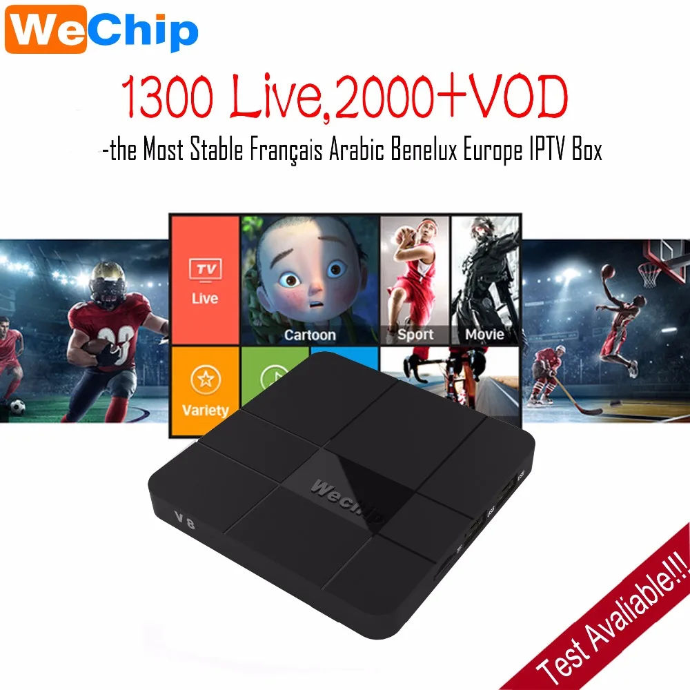 

Wechip V8 Android 7.1 TV BOX S905W Quad-core Arabic French IPTV Subscription 1 Year QHDTV Dutch Belgium Arab France IPTV Box VOD