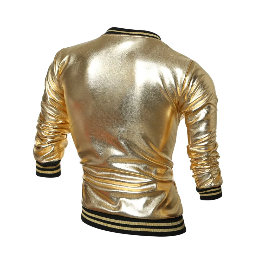 Men Golden Jacket Slim Fit Casual Men Fleece Hooded Coat Plus Size Bomber Zipper Outwear Club Fashion Male Clothing Autumn Men Golden Jacket Slim Fit Casual Men Fleece Hooded Coat Plus Size Bomber Zipper Outwear Club Fashion Male Clothing Autumn
