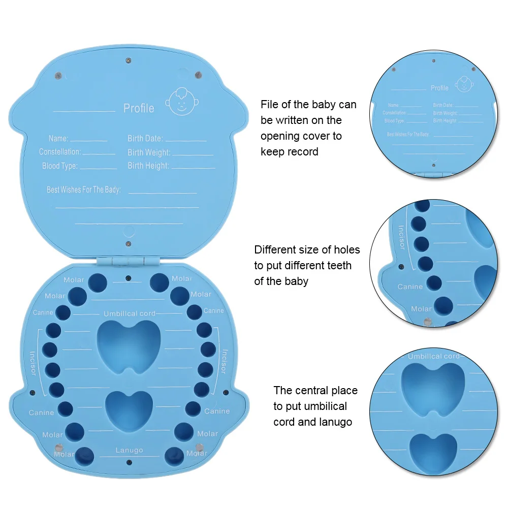 Детские зубы для хранения молока собирают зубы Umbilica сохранить подарки пластиковый зуб Коробка органайзер уход за ребенком
