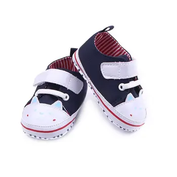 

Newborn Baby Shoes Boys Soft Sole Canvas Infant Toddler Printing Star First Walker S2