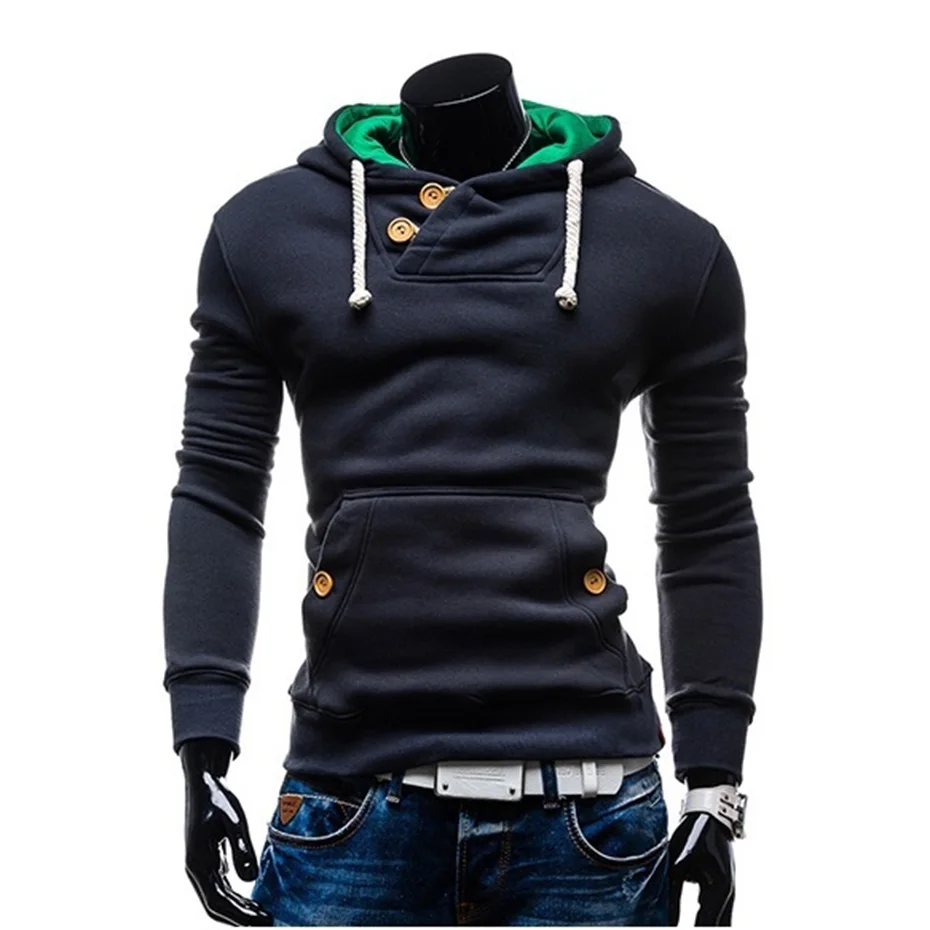 Zogaa Drop Shipping Hooded Hoodies Men Long Sleeve Solid Color Hooded ...