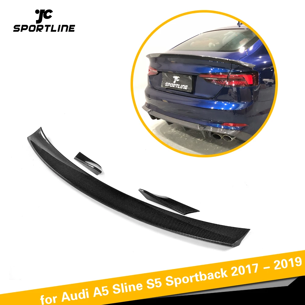 Carbon Fiber Rear Trunk Spoiler Wing Lip for Audi A5 S5 Sportback