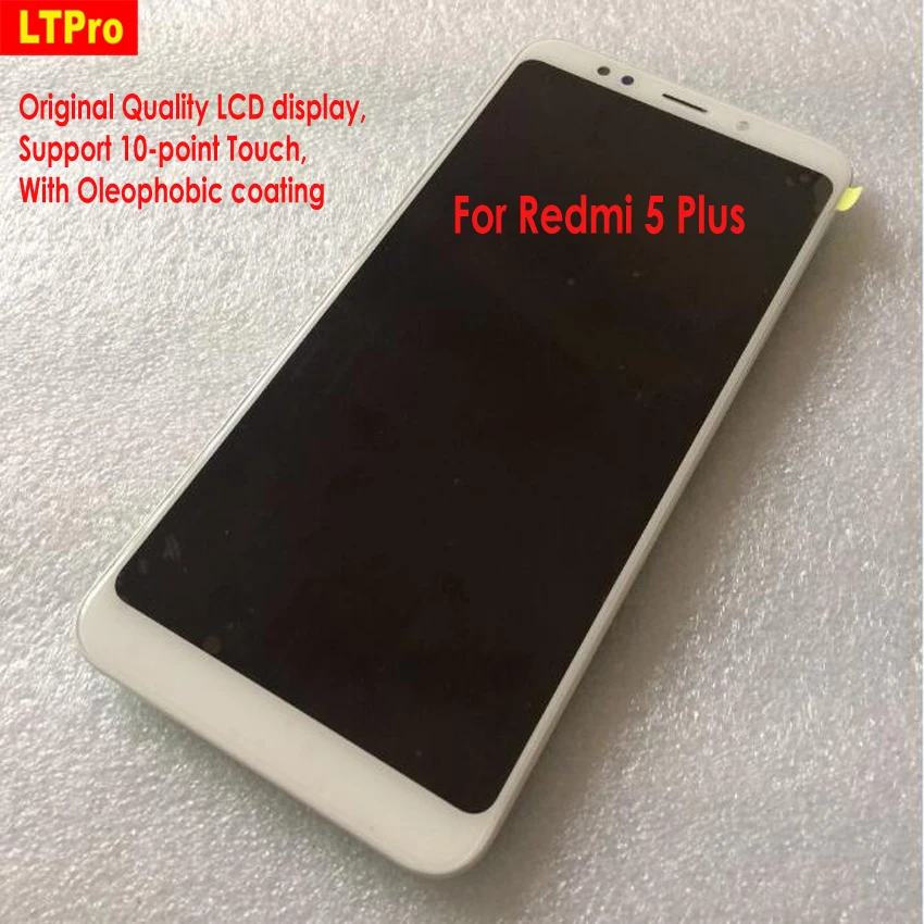 

Original Best Work LCD Display Touch Screen Digitizer Assembly or with Frame For Xiaomi Redmi 5 Plus 5.99" Phone Sensor Parts