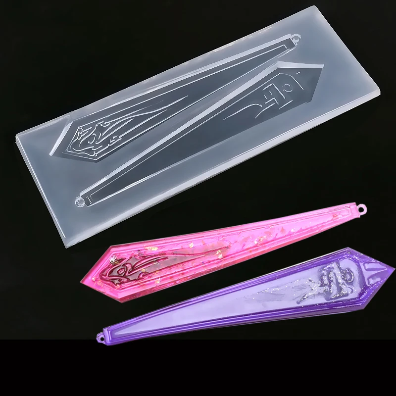 

Token Sword Epoxy Clear Silicone Resin Liquid Mold Pendant Casting Beads Crystal Molds DIY Jewelry Making Tool Hand Craft