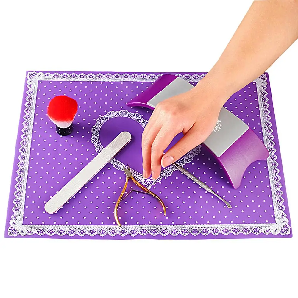 

Silicone Nail Art Tool Pillow Hand Holder Table Mat Box Packed