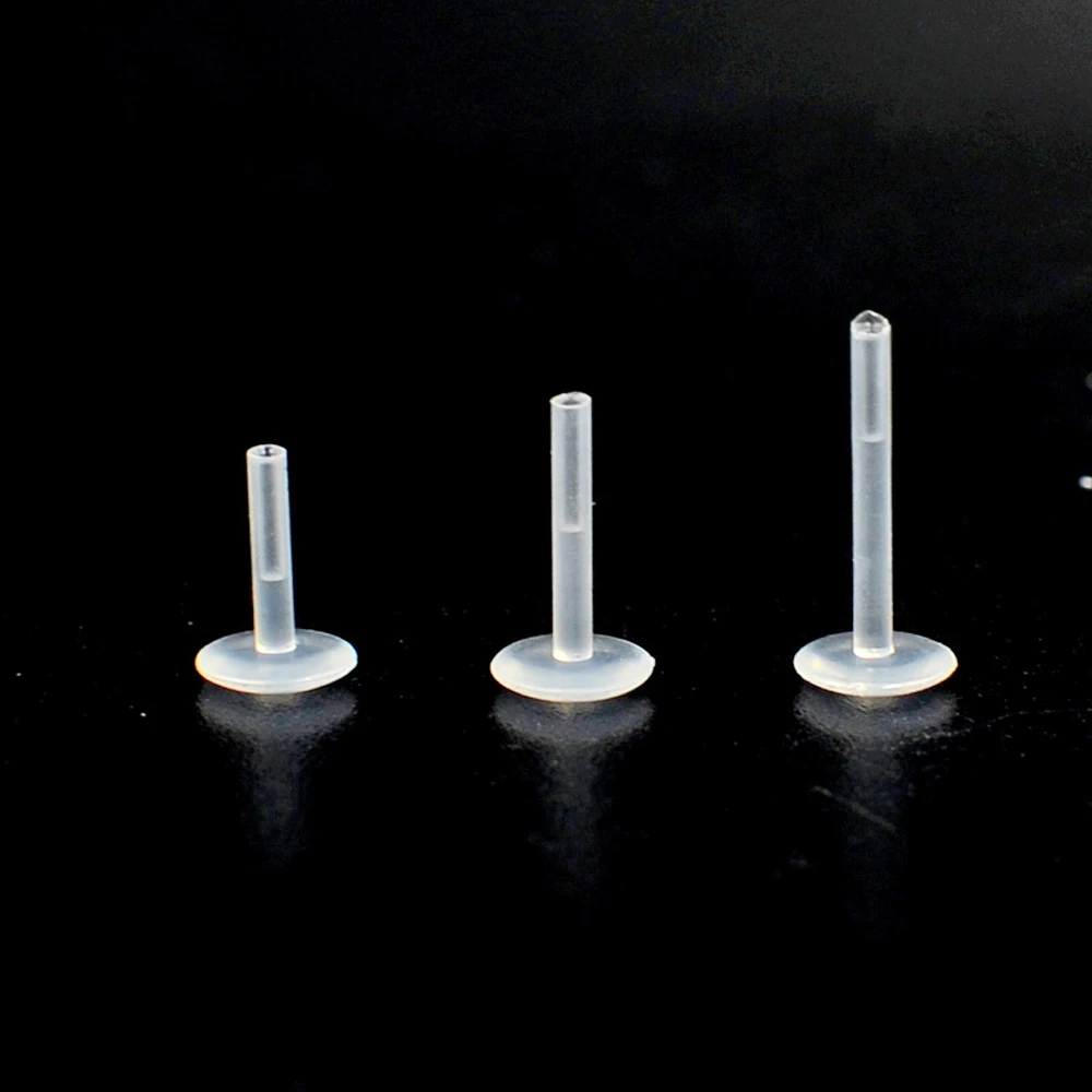 1 шт 3 мм опал камень из гибкого биопласта Push-in Лабрет пирсинг для губ ушной хрящ сексуальные ювелирные изделия для пирсинга тела 16 г