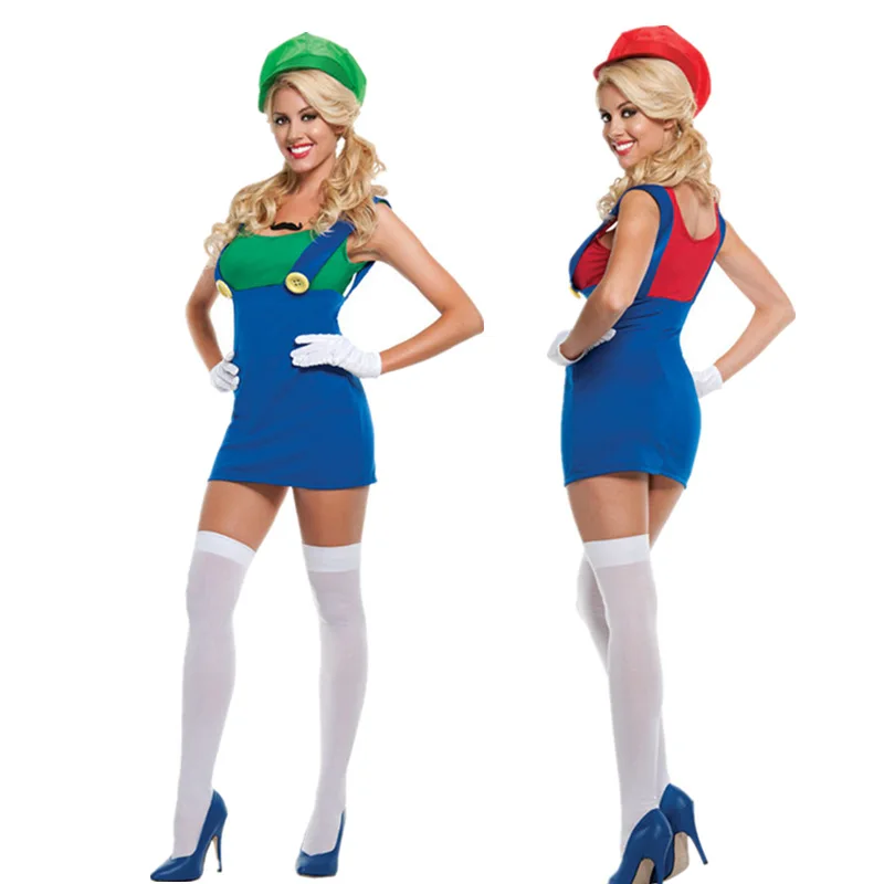 Взрослые женщины смешные Super Mario Bros. Костюм для взрослых|Костюмы из фильмов и ТВ| |