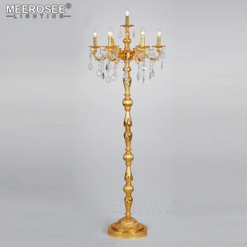 

Modern Crystal Floor Lighting Fixture Silver Bronze Color Floor Standing Lamp Cristal Floor Light Beside Lamp for Living Room