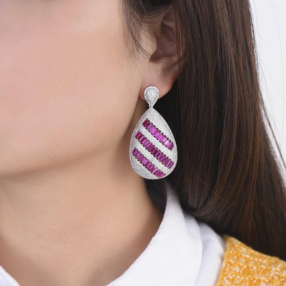 

missvikki Unique Design 3 Colors Earrings Modern Pendant Earrings For Women Silver Romantic Jewelry Fashion Representative