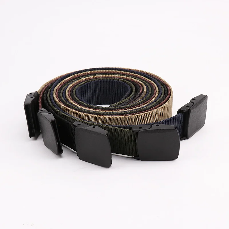 fish belt Military Men Belt Woman Army Belt 2019 Tactical Wide Waist Belts Plastic Buckle Light Weight Black Belt Nylon Travel 120cm 130cm mens fashion belts