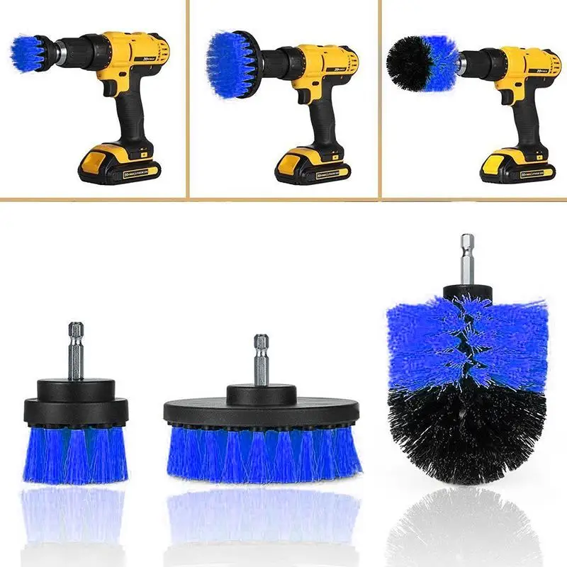 3 шт. Набор Щеток Для скруббера для ванной комнаты, щетка для скруббера, щетка для чистки, Набор насадок для аккумуляторной дрели, щетка для скраба