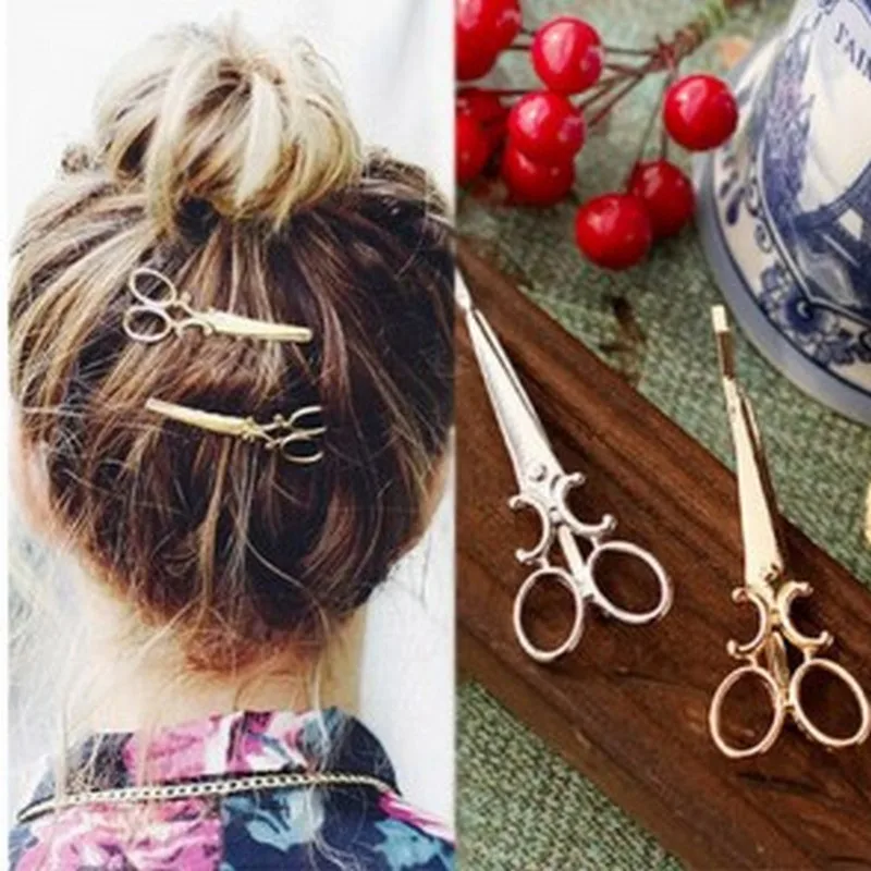 

2PC HOT Nice Women Lady Girls Scissors Shape Hair Clip Barrettes Hairpin Hair Decorations Accessories