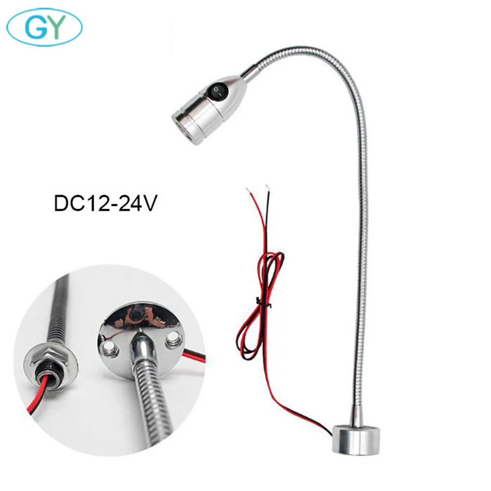 3W DC12V 24V LED CNC Machine Tool Light Flexible L40cm gooseneck led Workshop Working Lamp Silver Black magnetic industrial lamp 110v 220v 5w flexible pipe led gooseneck magnetic machine lamp