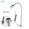 3W DC12V 24V LED CNC Machine Tool Light Flexible L40cm gooseneck led Workshop Working Lamp Silver Black magnetic industrial lamp ► Photo 1/6