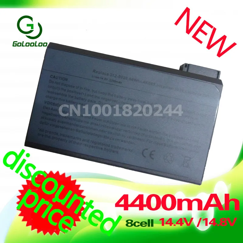

Golooloo 4400MaH Battery for Dell Inspiron 2500 3700 3800 4000 4100 4150 Latitude C500 C510 C540 C600 C610 C640 C800