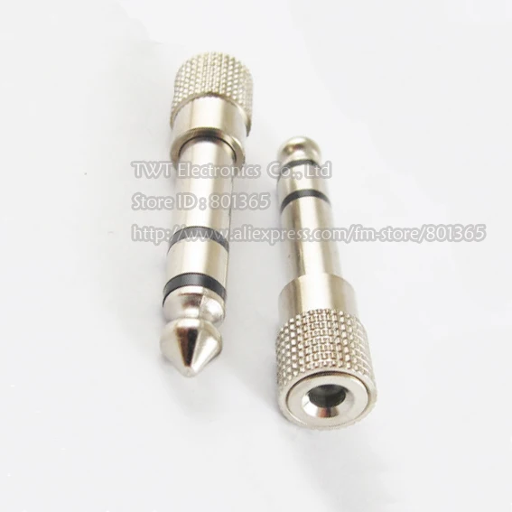 Silver Stereo 6.35mm Male Plug to 3.5mm Female Headphone Audio2.jpg