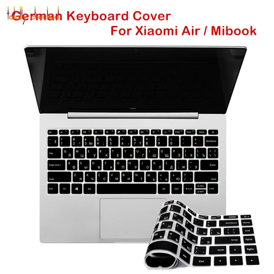 Чехол с немецкой силиконовой клавиатурой для Xiaomi Mi Air 12 5 13 3 дюйма Mibook Pro 15 6