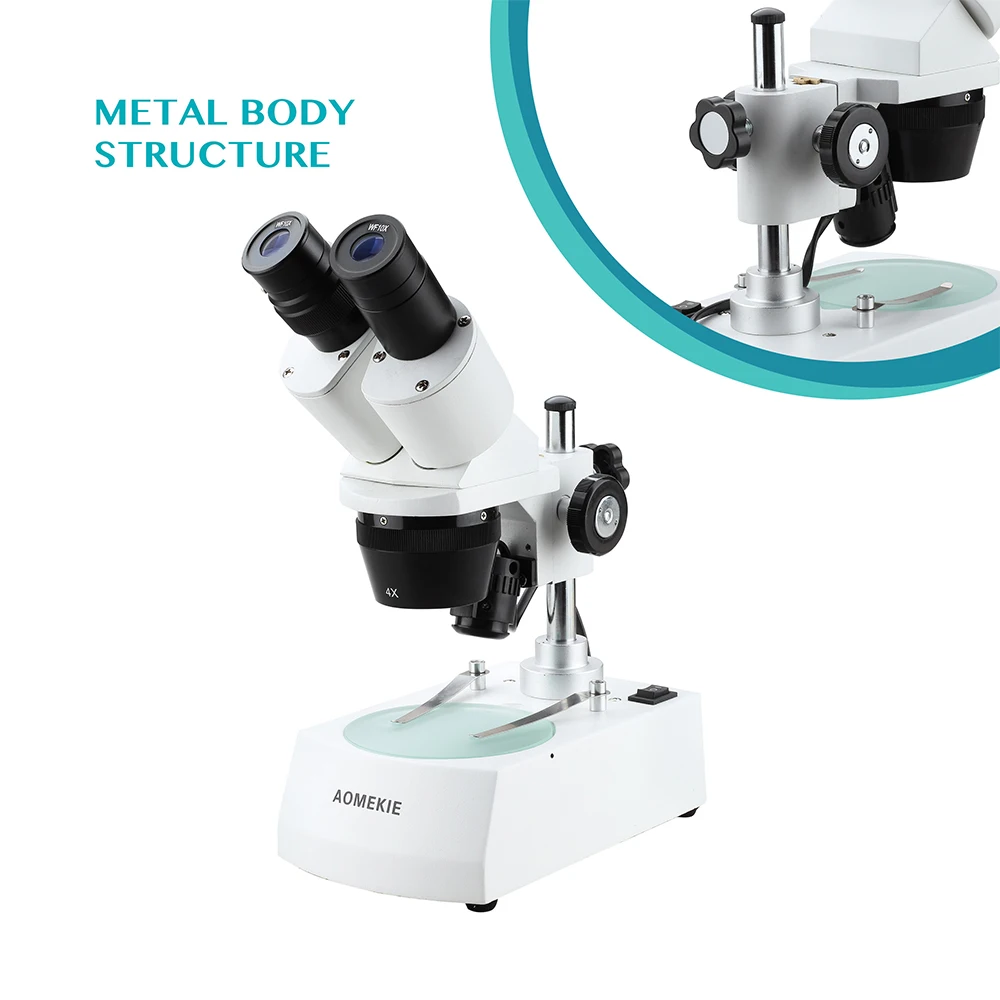 AOMEKIE бинокулярный промышленный стерео микроскоп 20X/40X с вверх/вниз светодиодный светильник для пайки печатных плат телефон инструмент для ремонта