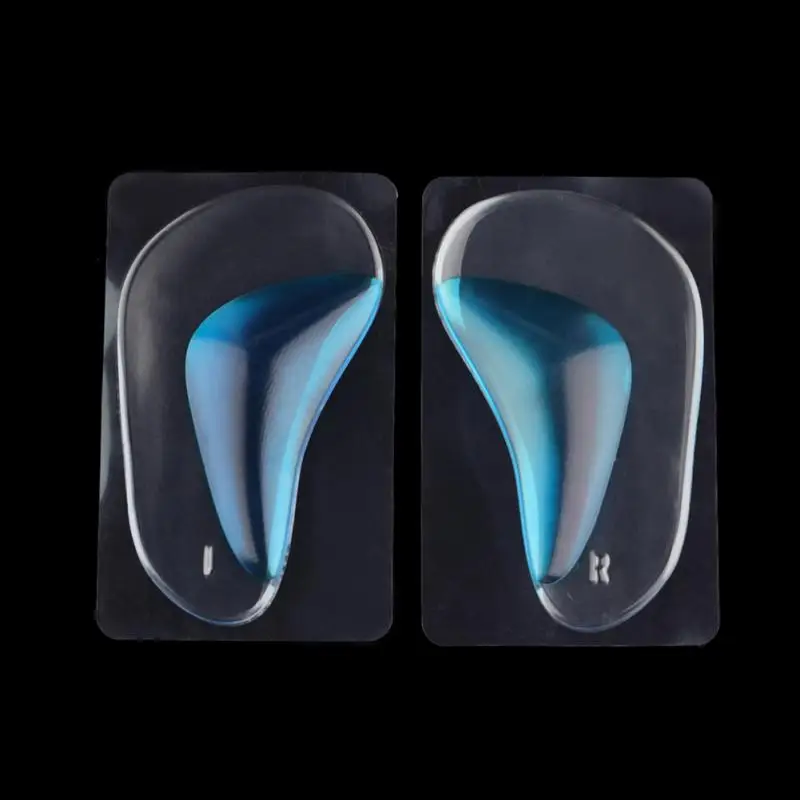 

Hot Sale New Orthopedic Arch Support Insoles for Kids Flatfoot Correction Splayfoot Size 9.5*5.5cm Blue Soft Silicone Insoles