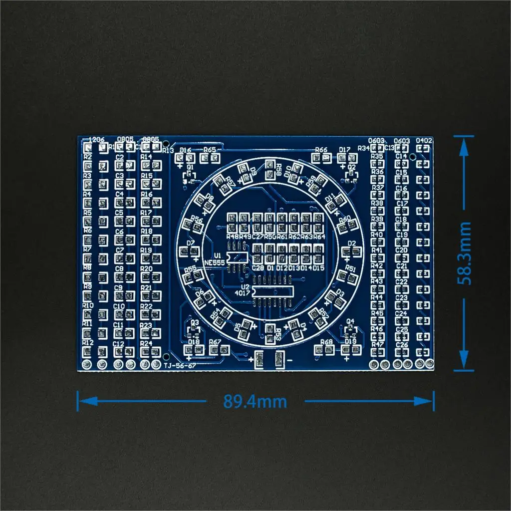 DIY CD4017 вращающийся светодиодный SMD NE555 пайка практическая доска DIY Kit Fanny Skill обучение электронный костюм