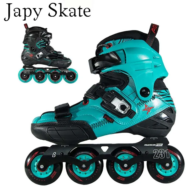 

Japy Skate 2016 POWERSLIDE S4 Professional Slalom Skates Adult Roller Skating Shoes Sliding Free Skating Patins Inline Skates