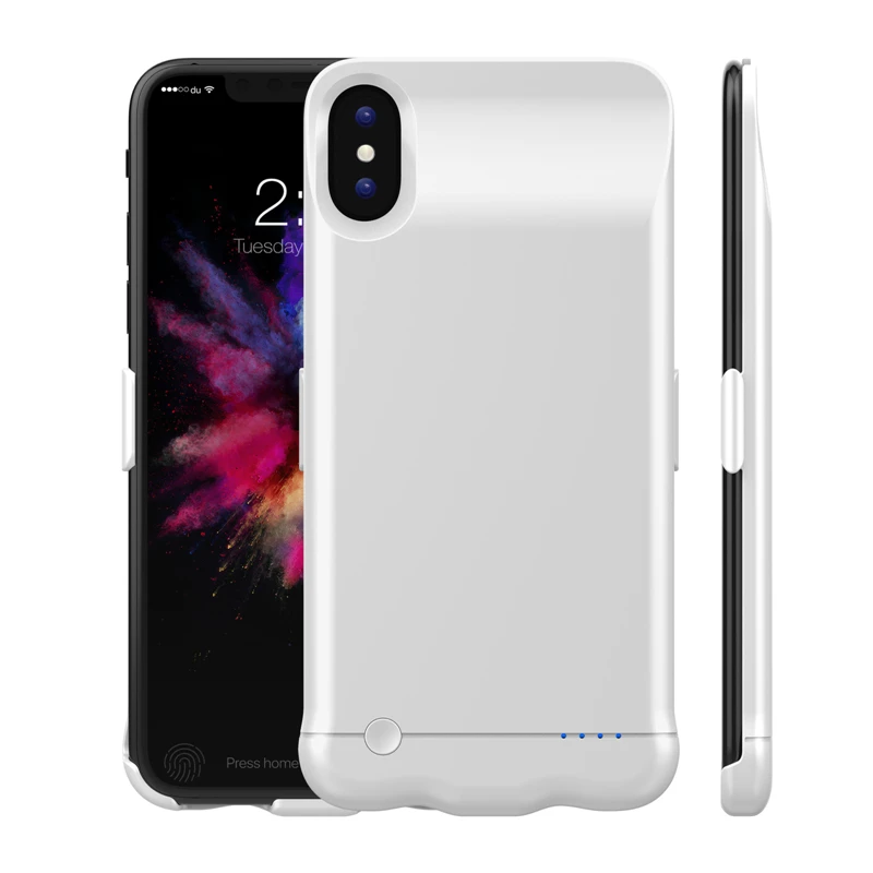 KQJYS 5200mAh портативный пластиковый чехол для батареи для iPhone X резервный аккумулятор для iPhone X чехол для батареи