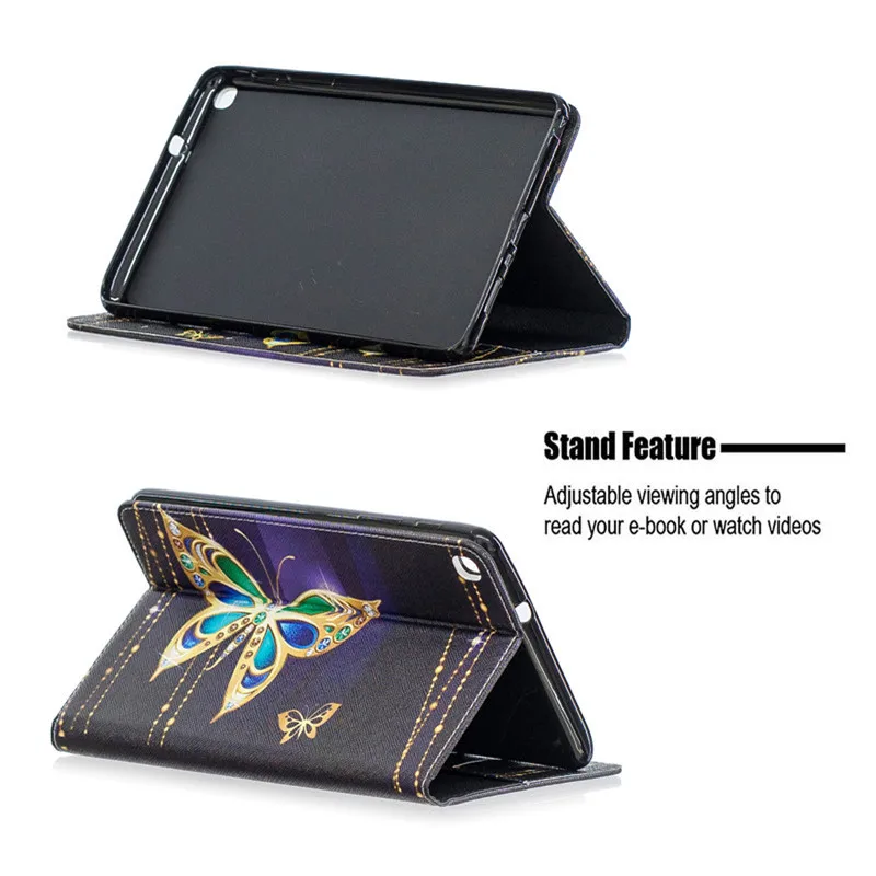 Wekays For Samsung Tab A 8.0 2019 Cartoon Butterfly Leather Case For Samsung Galaxy Tab A 8.0