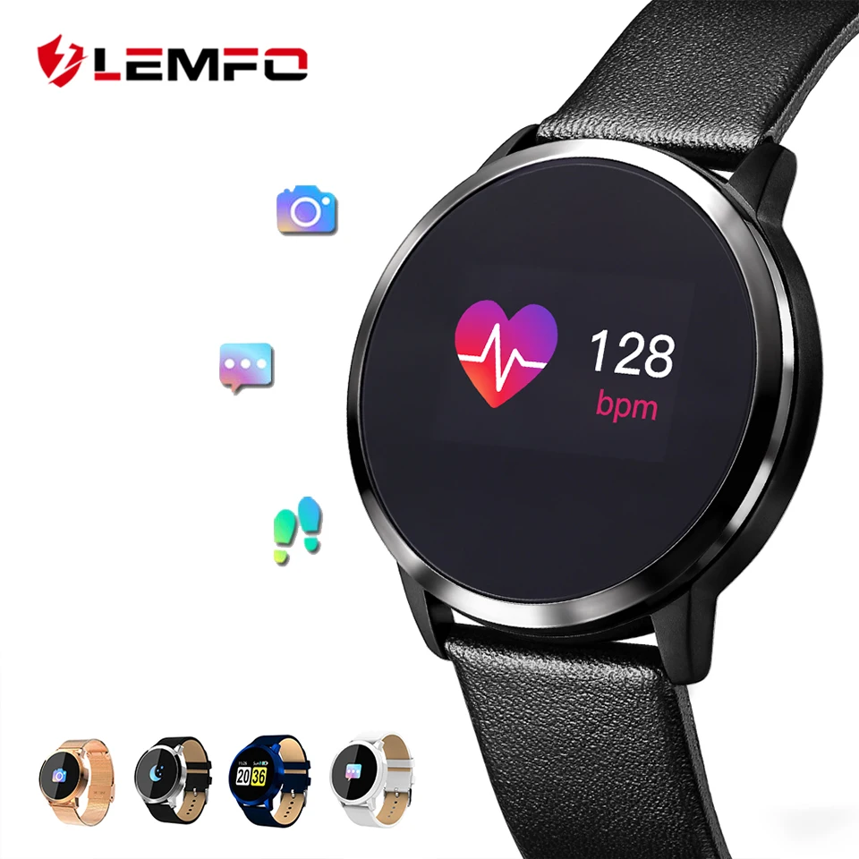 

LEMFO Smart Watch Pedometer Heart Rate Measurement Blood Pressure Blood Oxygen Monitor Fitness Tracker Watches Men for Iphone