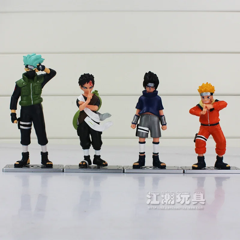 

Naruto 1 generation 4 Naruto Sasuke Gaara Kakashi figure model floor decoration funko pop anime action figure lps toys 10cm PVC