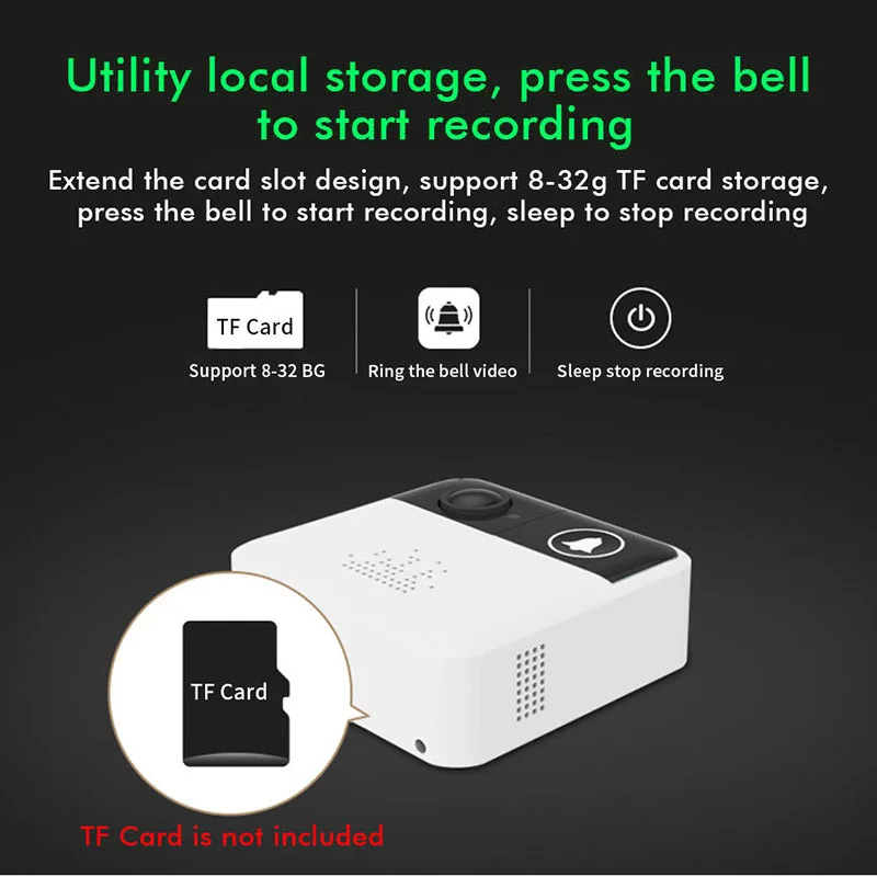 

Wireless WiFi Smart Remote Video Door Camera Phone Doorbell Intercom IR Security Bell XM66