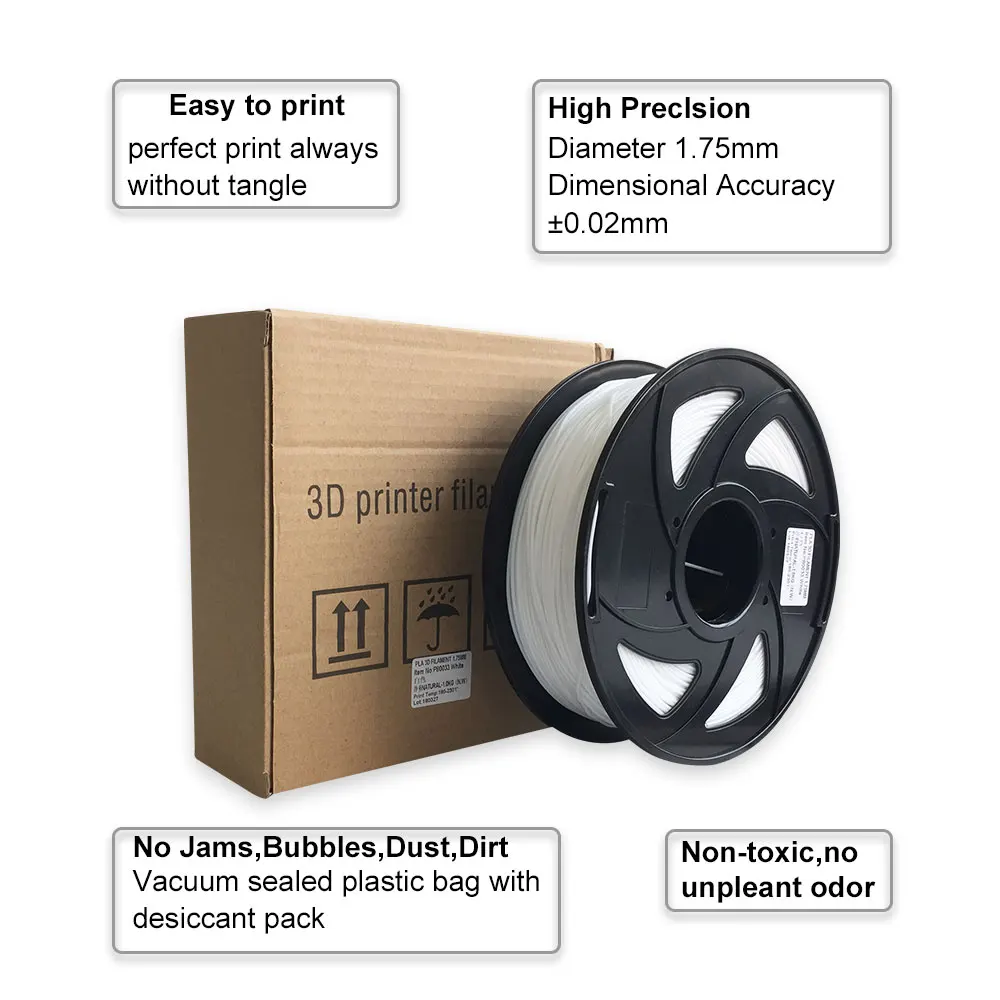 Tronxy 3d принтер PLA нить 1,75 мм Материалы для 3d-печати 1 кг/рулон твердая PLA нить пластик для 3D-принтера