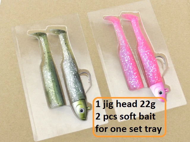 Señuelo de pesca de lubina, 8 colores, 9 cm, 3,5 pulgadas, cola de paleta,  señuelo suave con cabeza de plantilla de 22g, ojos láser, Señuelos de Pesca  de atún en roca