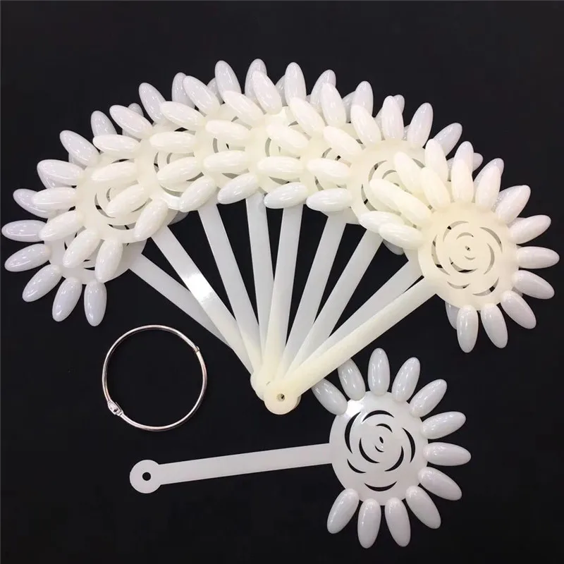 

120tips/set Nail Polish Gel Practice Sticks Fan Rosette Board False Nail Art Tip Display DIY Salon Practice Palette Tool Natural
