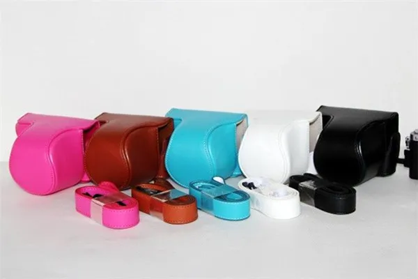 

New hot Pu Leather Case Camera Cover Bag for Panasonic lumix GM1 bag Pink,Blue,White,Black,Brown