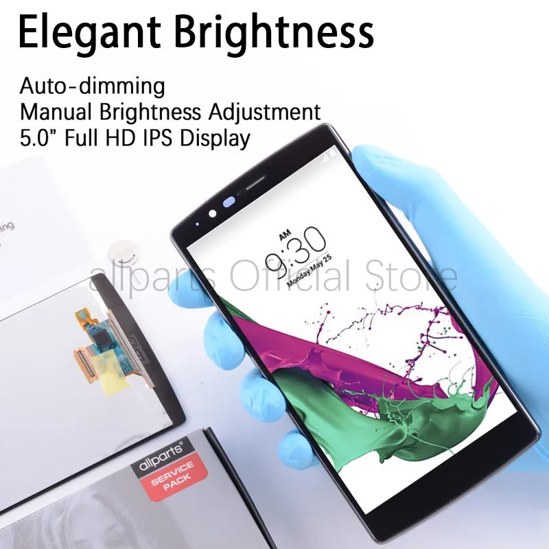 Дисплей для LG G4 H818 H818P  в сборе с тачскрином на рамке Оригинал черный|Экраны