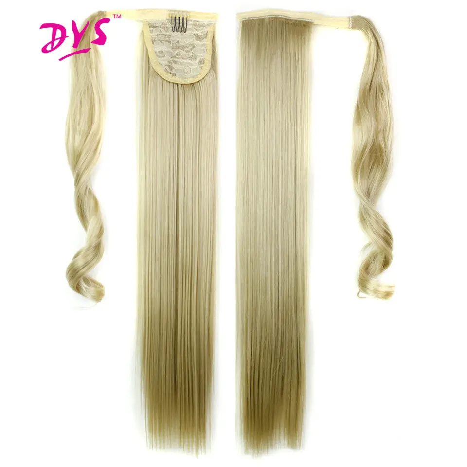 Deyngs синтетический шнурок конский хвост наращивание волос женские длинные шелковистые прямые поддельные конский хвост волос Tress 24 дюймов