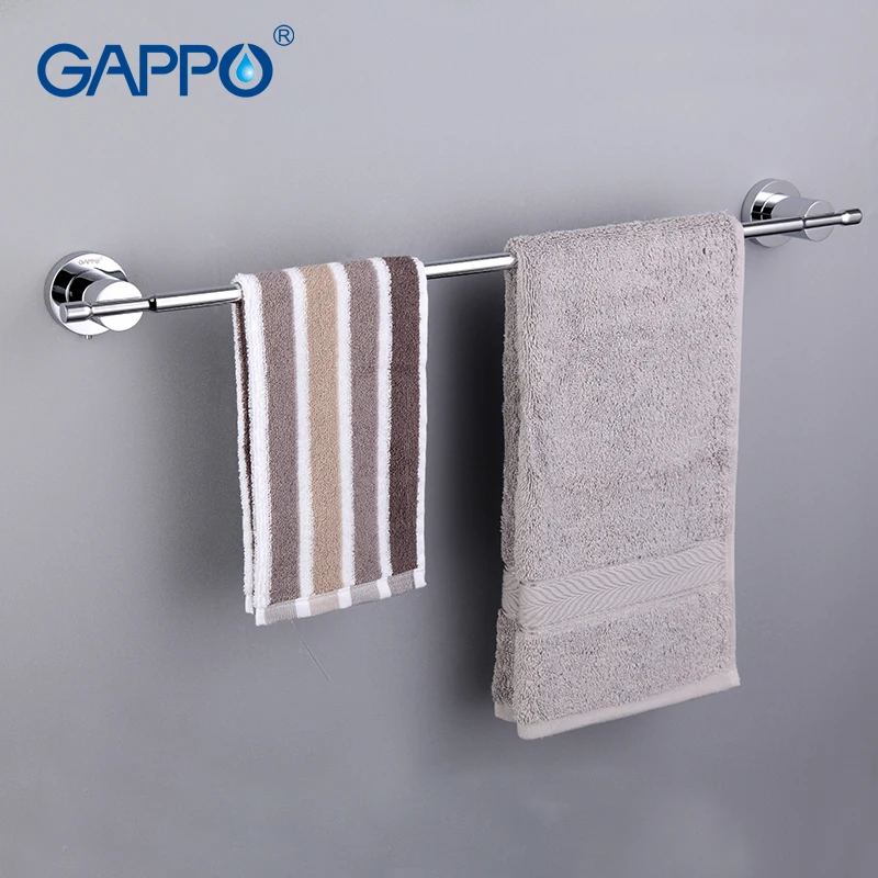 

GAPPO 1Set High Quality Wall Mounted Single Towel Bars Towel Holder hooks restroom Towel Rack Bathroom accessories G1801