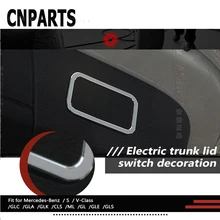 CNPARTS для Mercedes W205 E GLK CLS ML GL GLC CLA GLE GLS C Class AMG Авто наклейки задний туннель электронная кнопка свет рамка