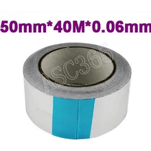 1 рулон алюминиевая фольга 50 мм x 40 м x 0,06 мм серебряная фольга лента высокая температура