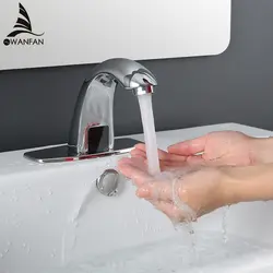 Горячей и холодной Ванная комната Автоматическая руки сенсорный Бесплатная Сенсор смесители экономии воды Индуктивный Электрический