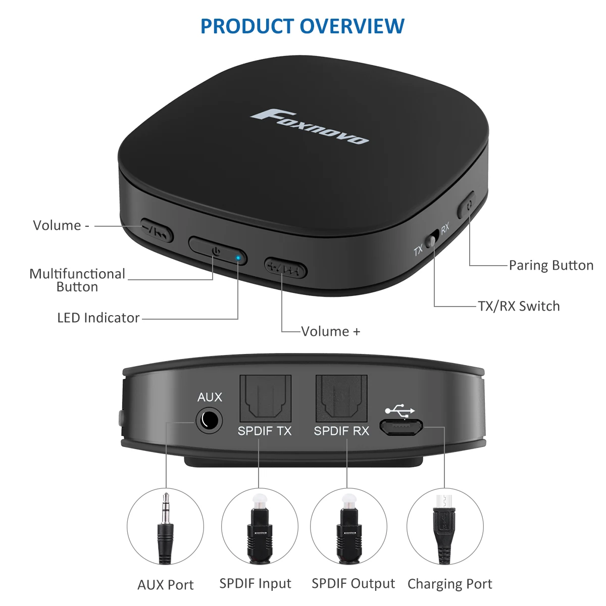 Беспроводной адаптер CSR8675 Bluetooth 5 0 приемник передатчика APTX HD LL RCA для домашней