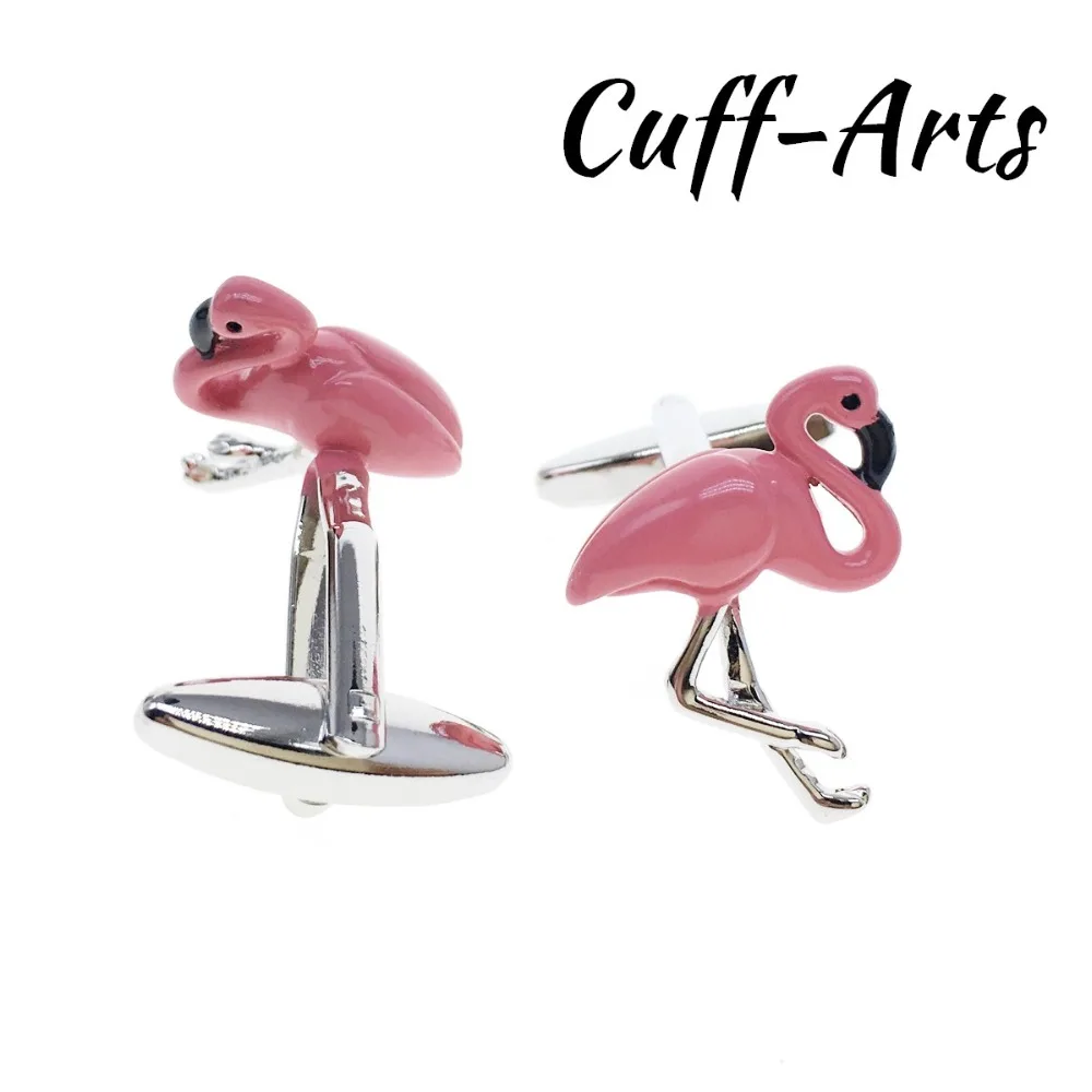 Запонки для мужчин s Фламинго запонки рубашки подарки Gemelos Les Boutons De Manchette от Cuffarts